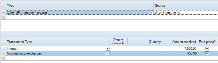 CCH Personal Tax : How to enter accrued income