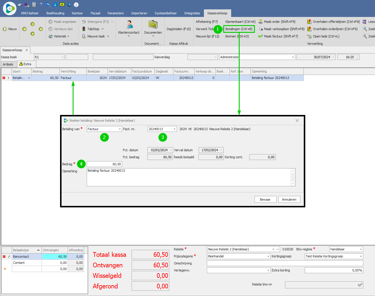 Betaling voor factuur