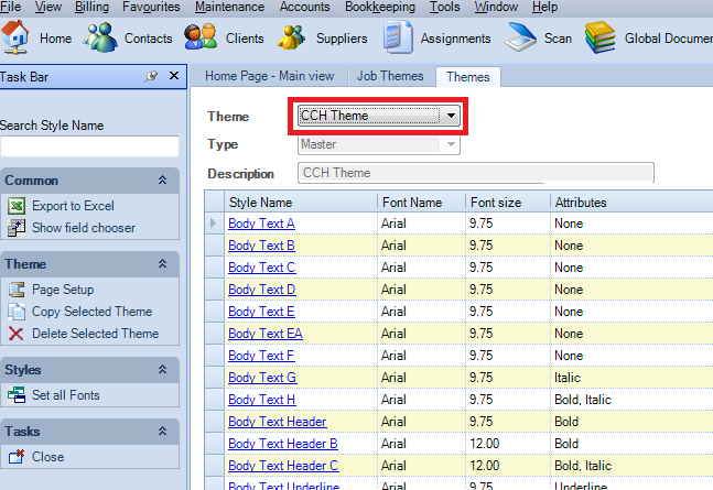 CCH Accounts Production : How do we change the default CCH Theme on the ...
