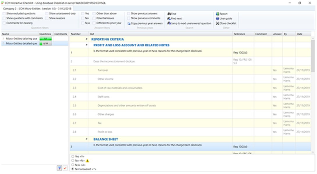 CCH Interactive Checklist : How do I create, complete and manage client ...