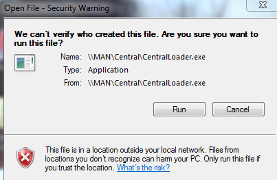 CCH Central : Technical Security - Windows Security Warning when ...