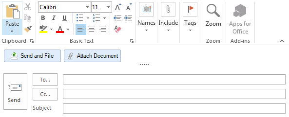 CCH Document Management : Email Filing - The 'Send and File' and ...