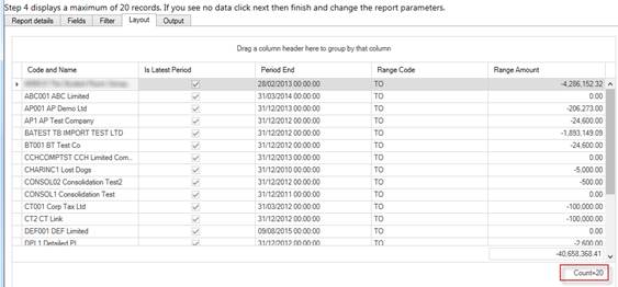 CCH Accounts Production: how to produce the Turnover Report